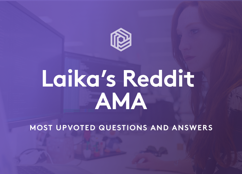 Graphic text that details Laika's Reddit AMA, upvoted questions, and answers.